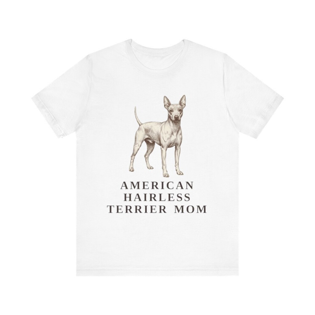 American Hairless Terrier Mom Shirt, Vintage Dog Sketch Tee, Dog Mom Gift