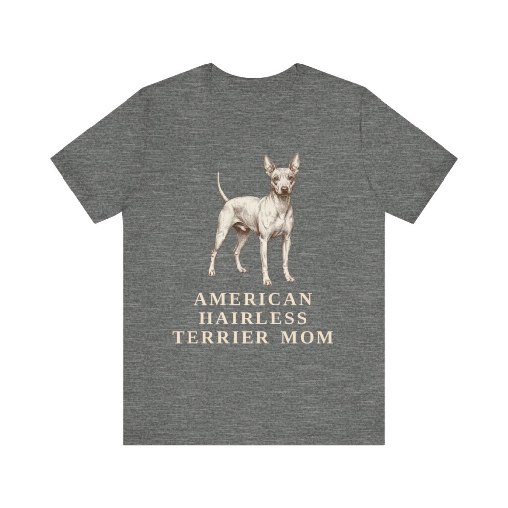 American Hairless Terrier Mom Shirt, Vintage Dog Sketch Tee, Dog Mom Gift