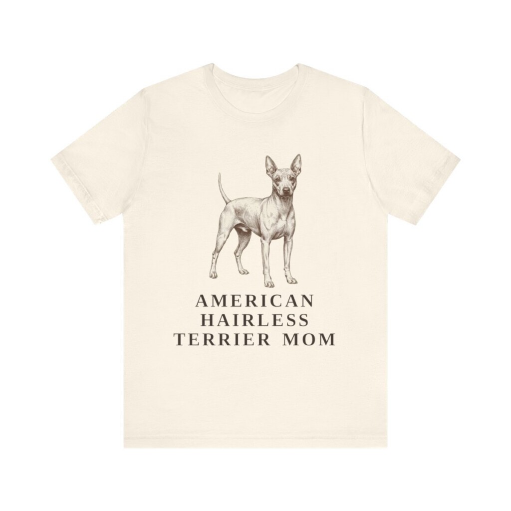 American Hairless Terrier Mom Shirt, Vintage Dog Sketch Tee, Dog Mom Gift