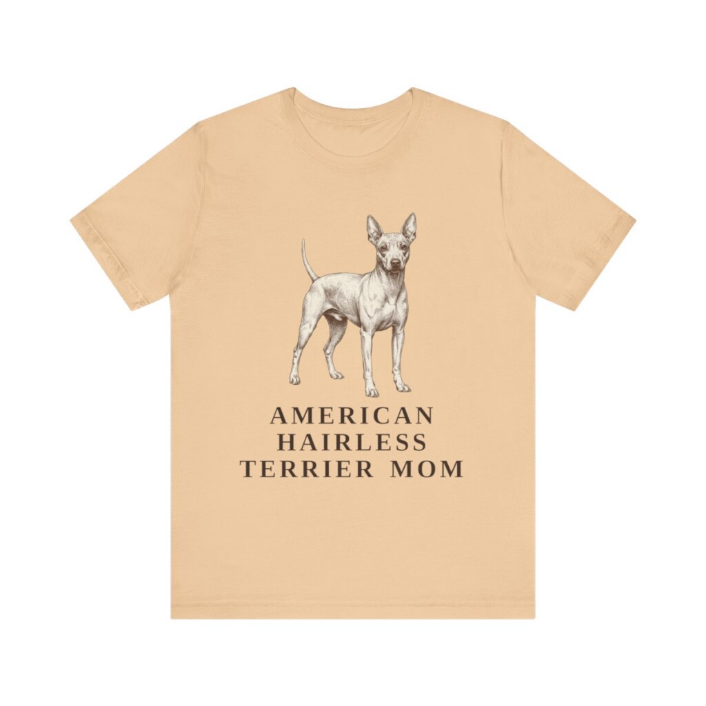 American Hairless Terrier Mom Shirt, Vintage Dog Sketch Tee, Dog Mom Gift