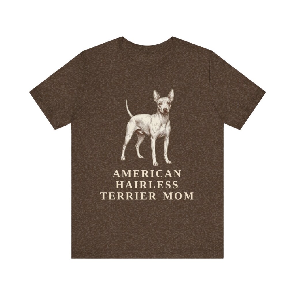 American Hairless Terrier Mom Shirt, Vintage Dog Sketch Tee, Dog Mom Gift