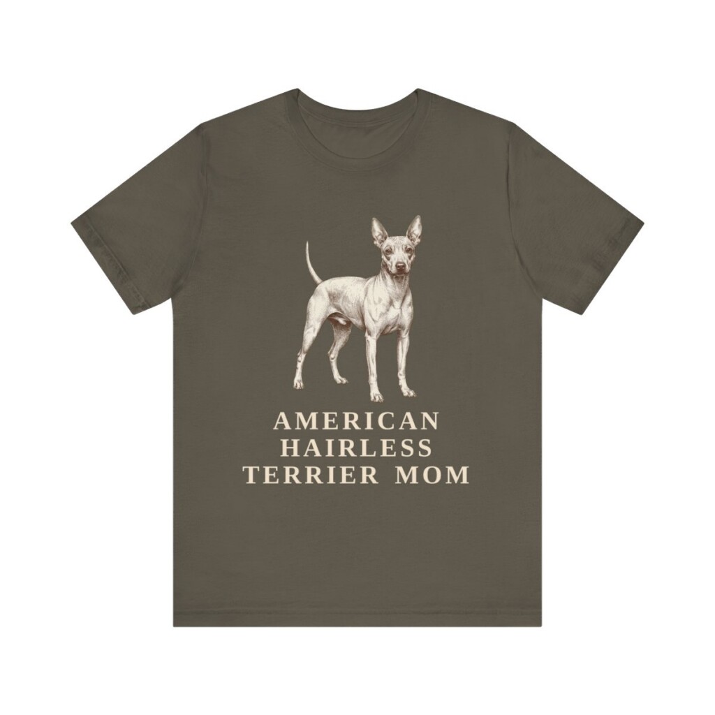 American Hairless Terrier Mom Shirt, Vintage Dog Sketch Tee, Dog Mom Gift