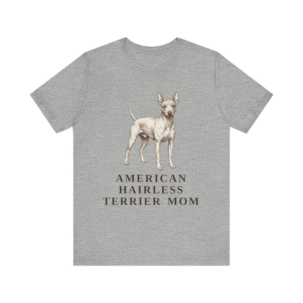 American Hairless Terrier Mom Shirt, Vintage Dog Sketch Tee, Dog Mom Gift