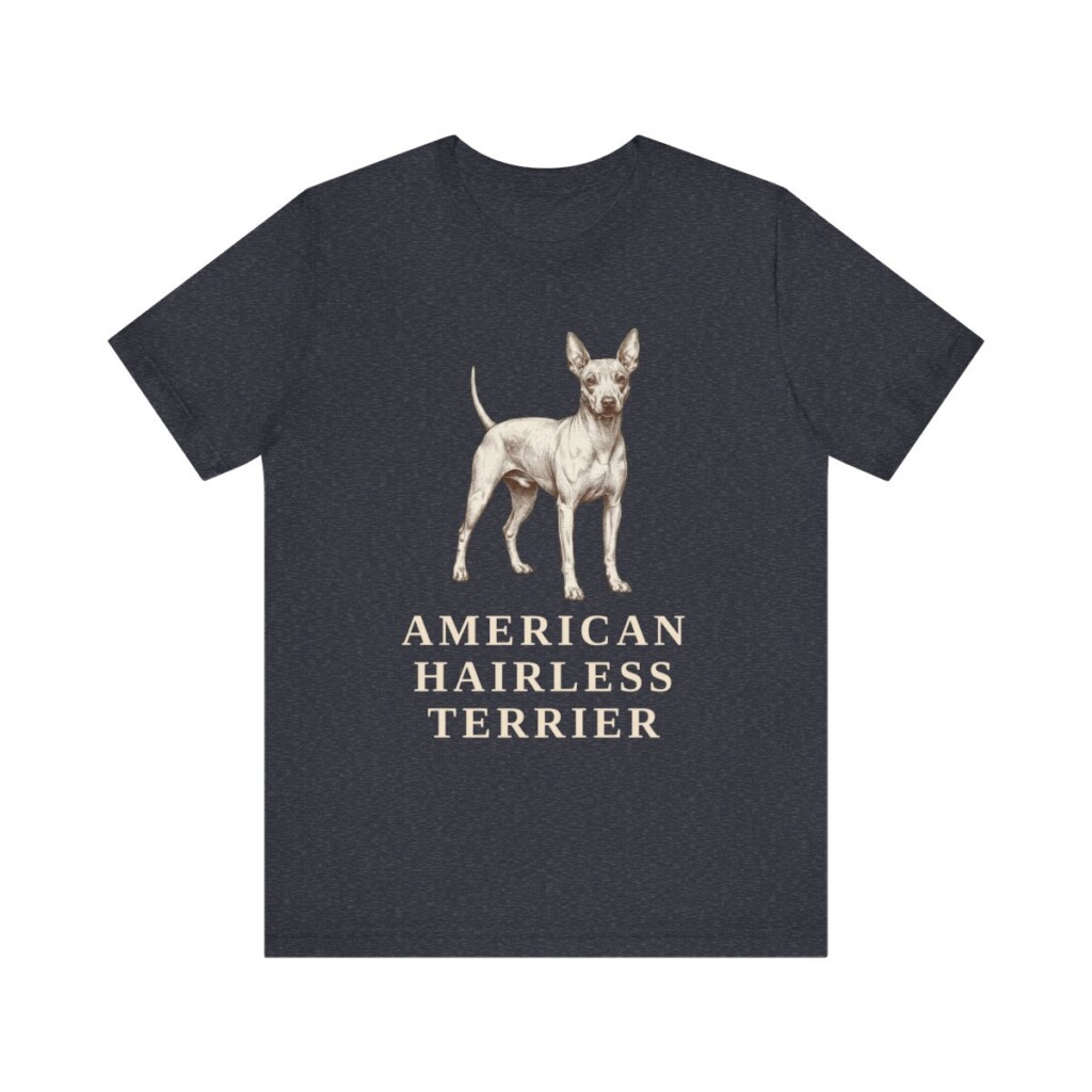 American Hairless Terrier Lover Shirt, Vintage Dog Sketch Tee, Dog Lover Gift