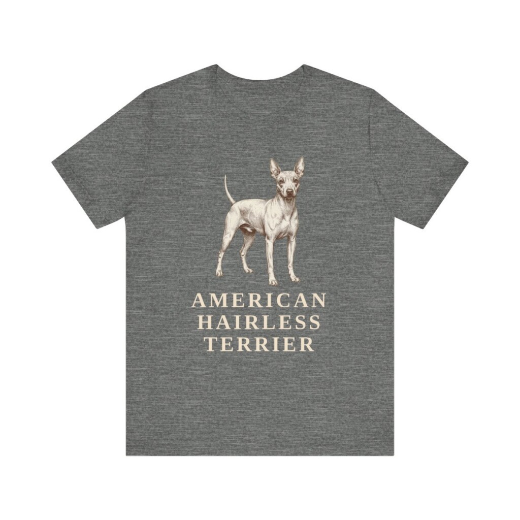 American Hairless Terrier Lover Shirt, Vintage Dog Sketch Tee, Dog Lover Gift