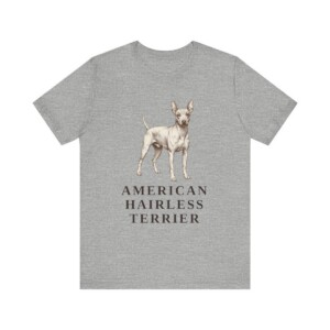 American Hairless Terrier Lover Shirt, Vintage Dog Sketch Tee, Dog Lover Gift
