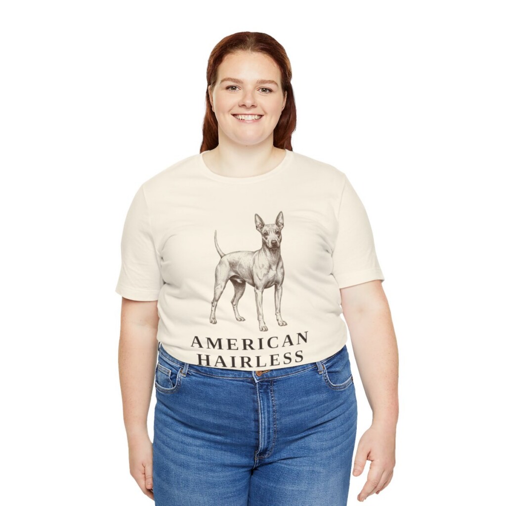 American Hairless Terrier Lover Shirt, Vintage Dog Sketch Tee, Dog Lover Gift