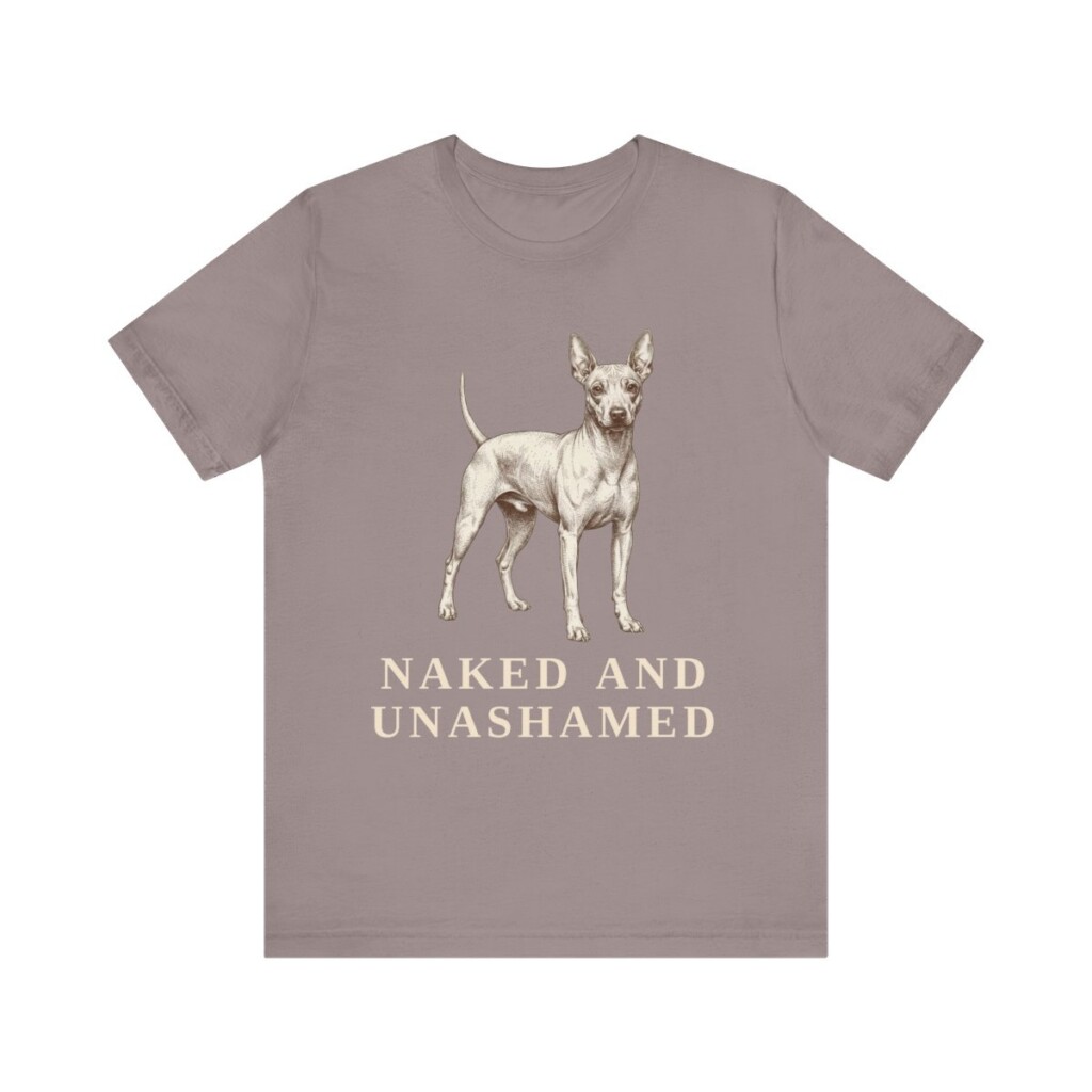 American Hairless Terrier Humor Shirt, Vintage Dog Sketch Tee, Dog Humor Gift
