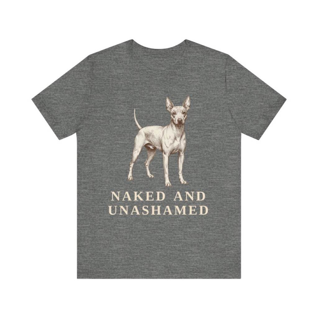 American Hairless Terrier Humor Shirt, Vintage Dog Sketch Tee, Dog Humor Gift