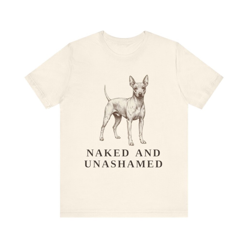 American Hairless Terrier Humor Shirt, Vintage Dog Sketch Tee, Dog Humor Gift