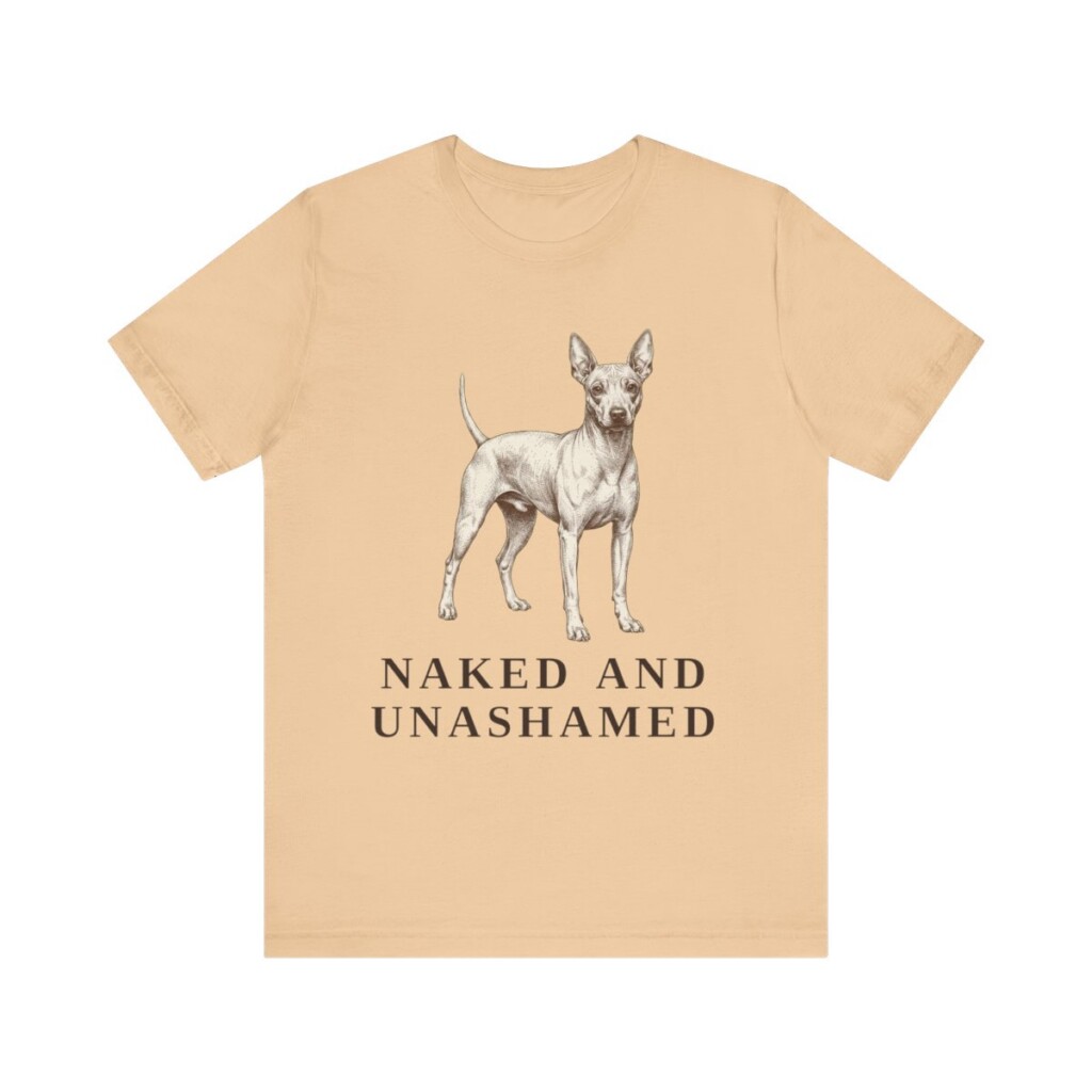 American Hairless Terrier Humor Shirt, Vintage Dog Sketch Tee, Dog Humor Gift