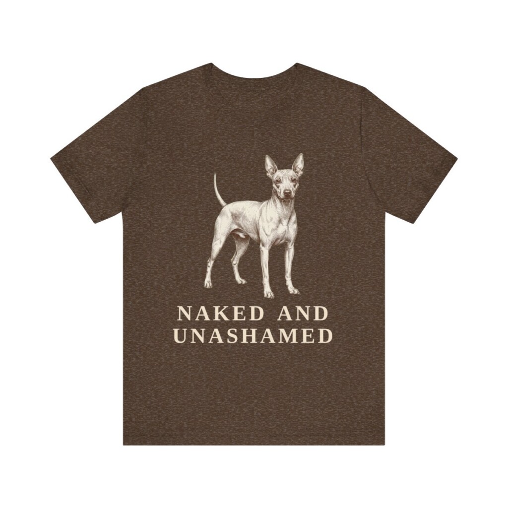 American Hairless Terrier Humor Shirt, Vintage Dog Sketch Tee, Dog Humor Gift