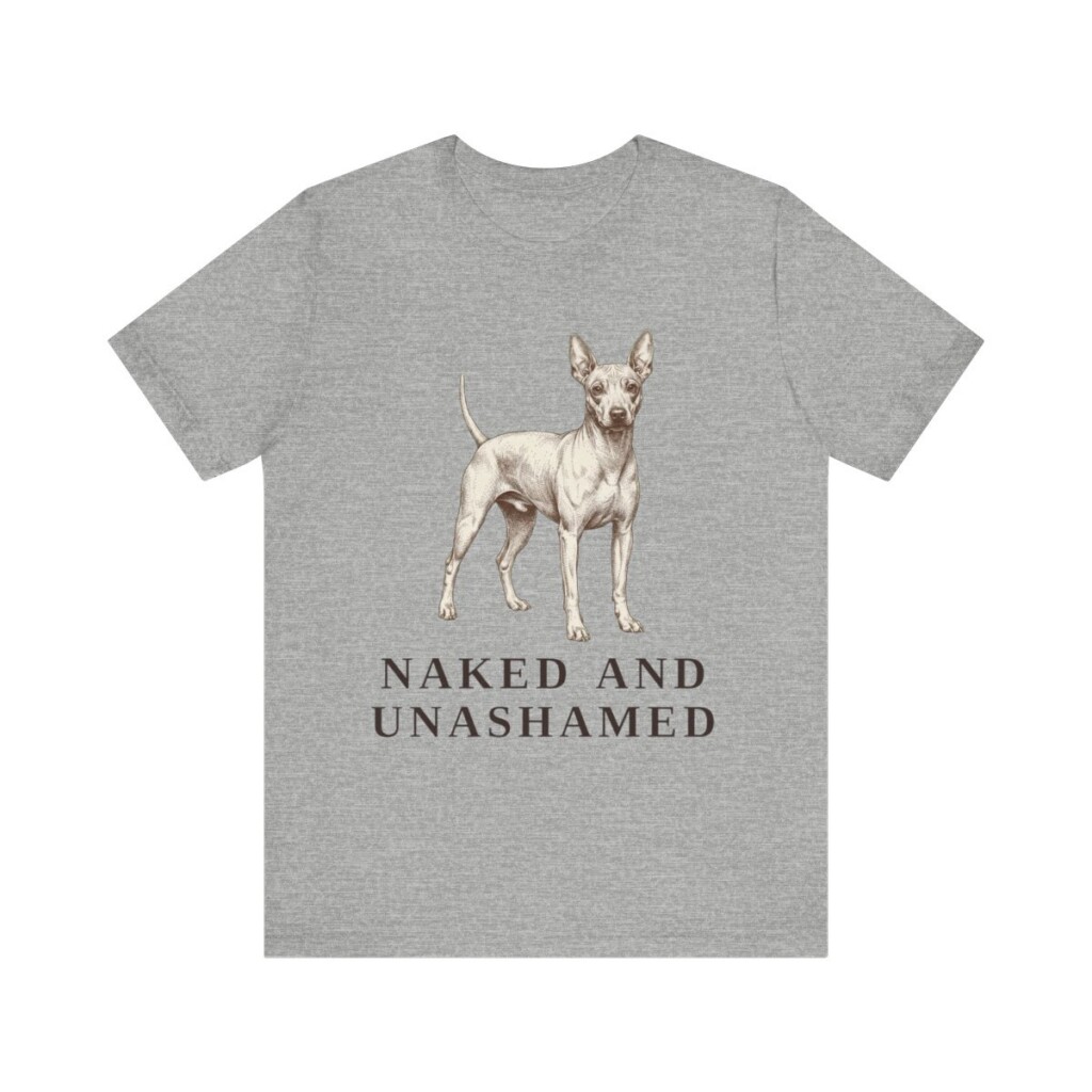 American Hairless Terrier Humor Shirt, Vintage Dog Sketch Tee, Dog Humor Gift