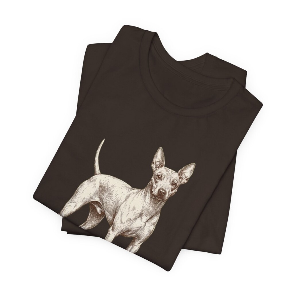 American Hairless Terrier Humor Shirt, Vintage Dog Sketch Tee, Dog Humor Gift