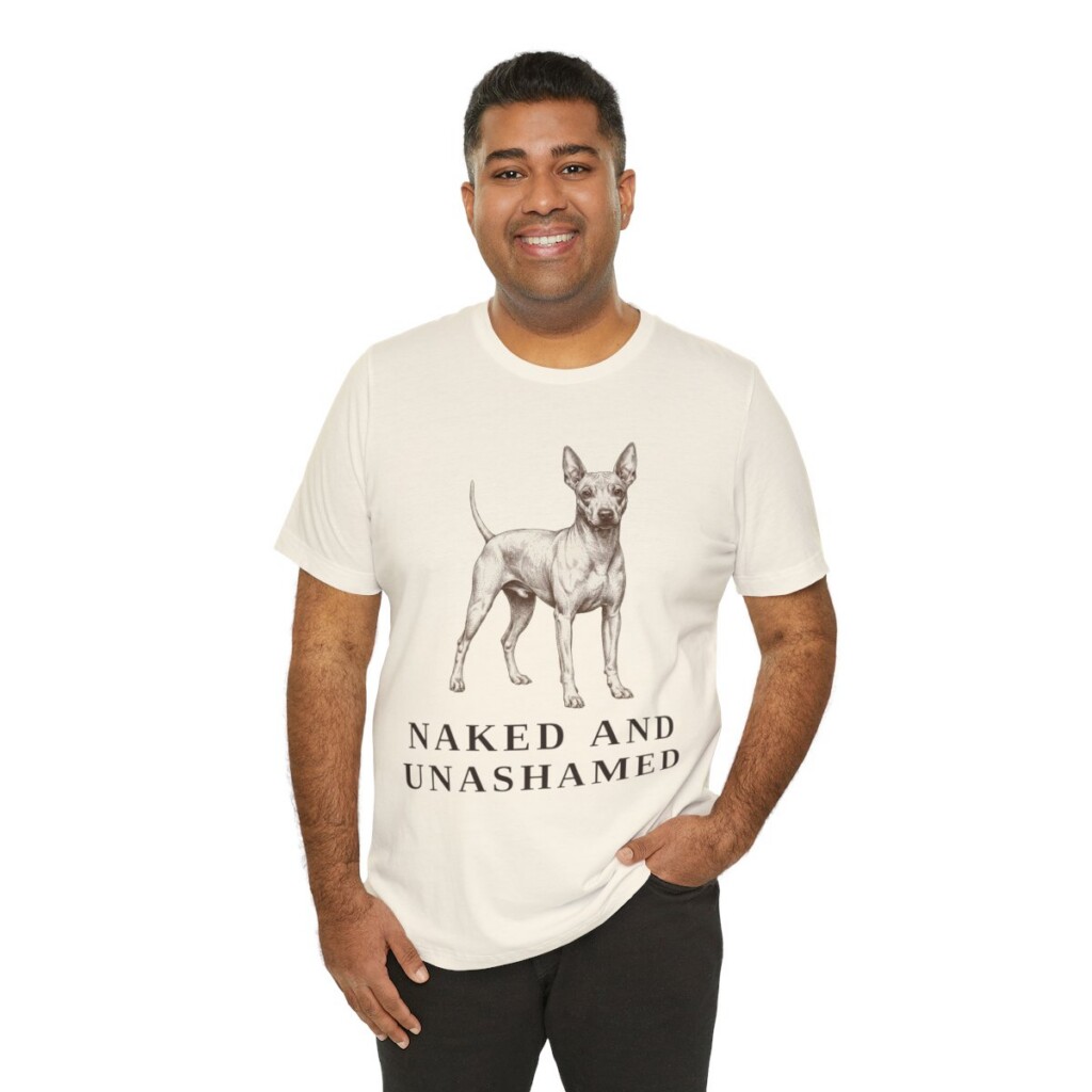 American Hairless Terrier Humor Shirt, Vintage Dog Sketch Tee, Dog Humor Gift