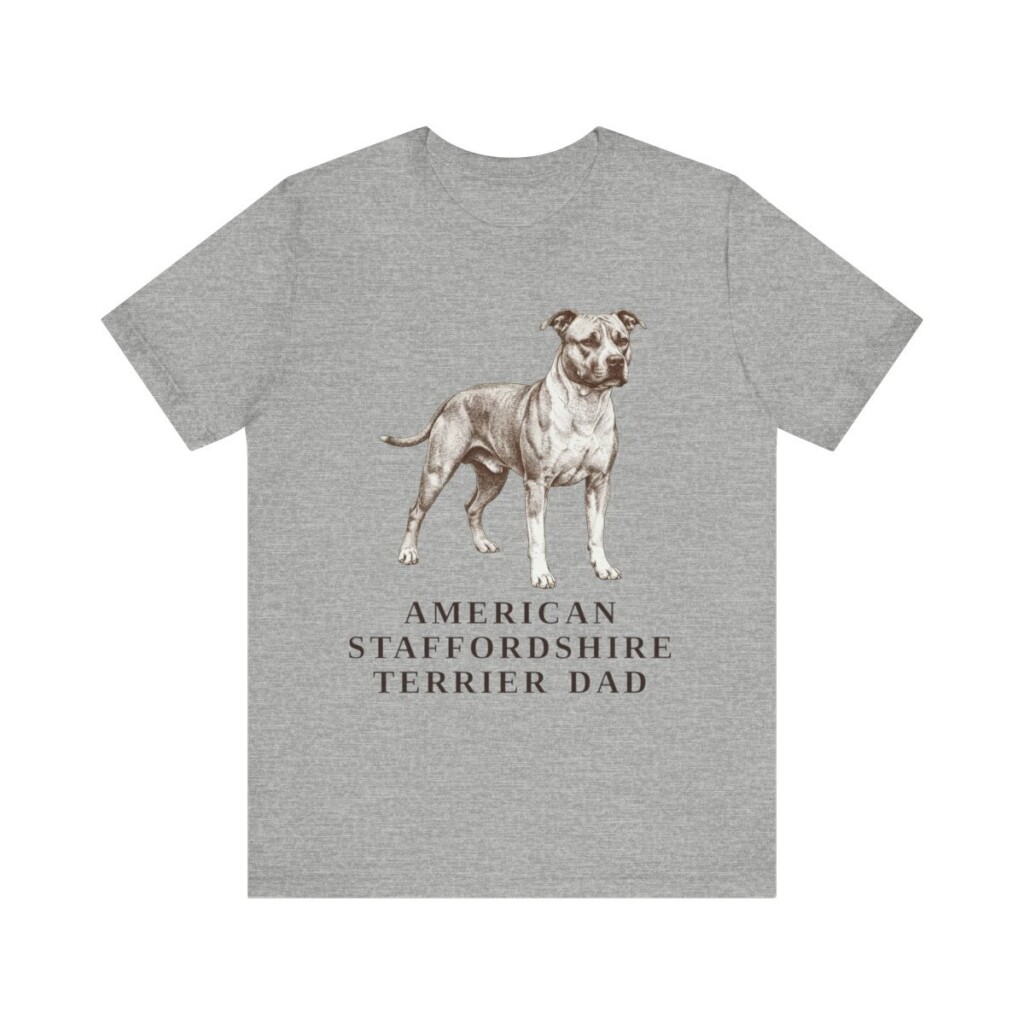 American Staffordshire Terrier Dad Shirt, Vintage Dog Sketch Tee, Dog Dad Gift American Staffordshire Terrier Dad Shirt, Vintage Dog Sketch Tee, Dog Dad Gift