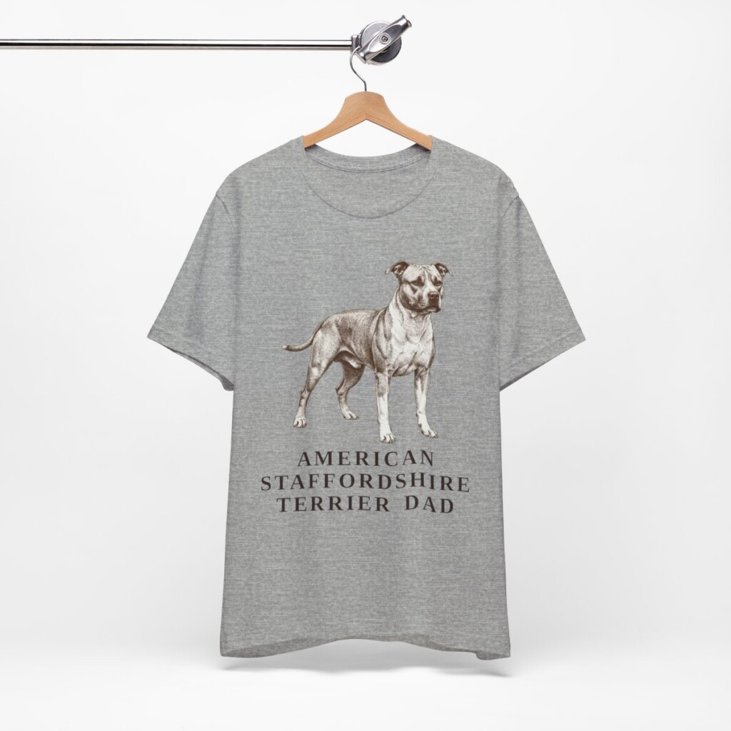 American Staffordshire Terrier Dad Shirt, Vintage Dog Sketch Tee, Dog Dad Gift American Staffordshire Terrier Dad Shirt, Vintage Dog Sketch Tee, Dog Dad Gift