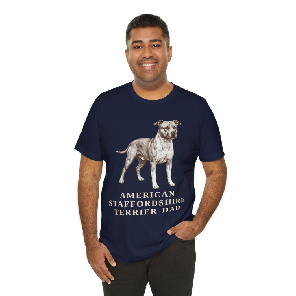American Staffordshire Terrier Dad Shirt, Vintage Dog Sketch Tee, Dog Dad Gift American Staffordshire Terrier Dad Shirt, Vintage Dog Sketch Tee, Dog Dad Gift
