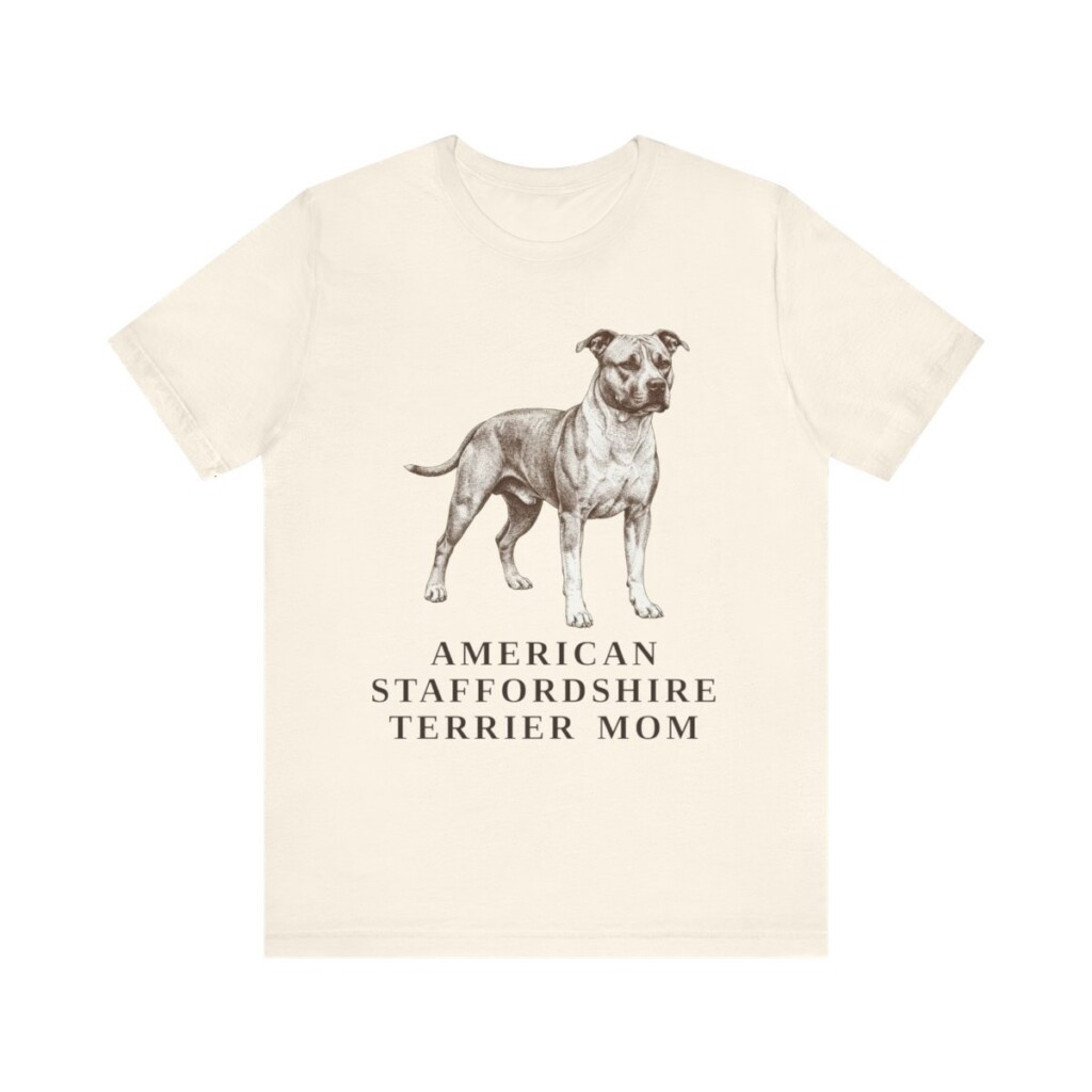 American Staffordshire Terrier Mom Shirt, Vintage Dog Sketch Tee, Dog Mom Gift