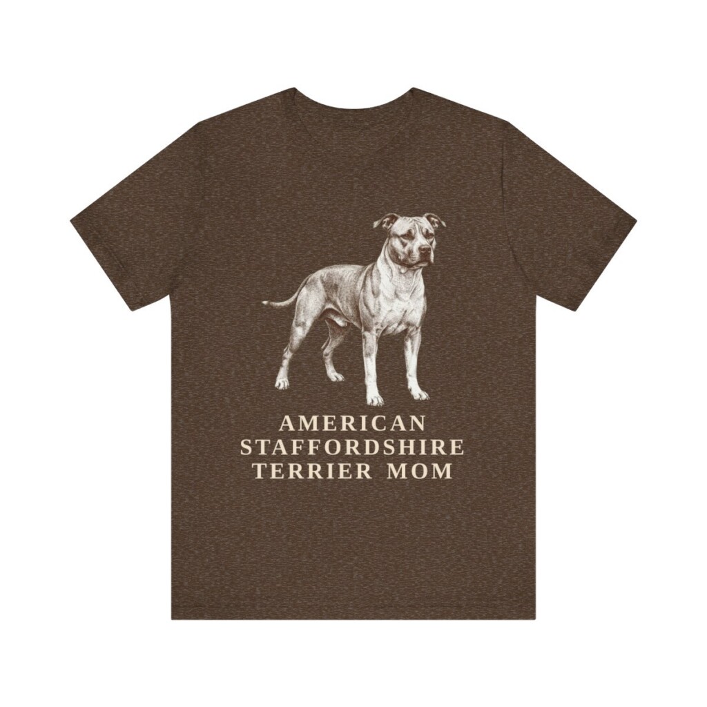 American Staffordshire Terrier Mom Shirt, Vintage Dog Sketch Tee, Dog Mom Gift