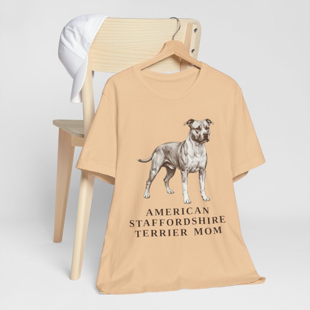 American Staffordshire Terrier Mom Shirt, Vintage Dog Sketch Tee, Dog Mom Gift