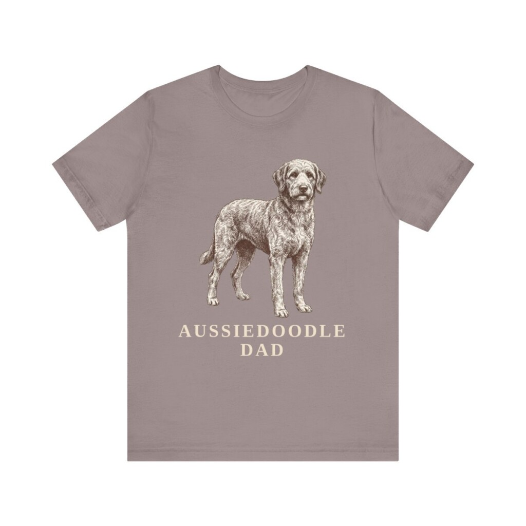 Aussiedoodle Dad Shirt, Vintage Dog Sketch Tee, Dog Dad Gift