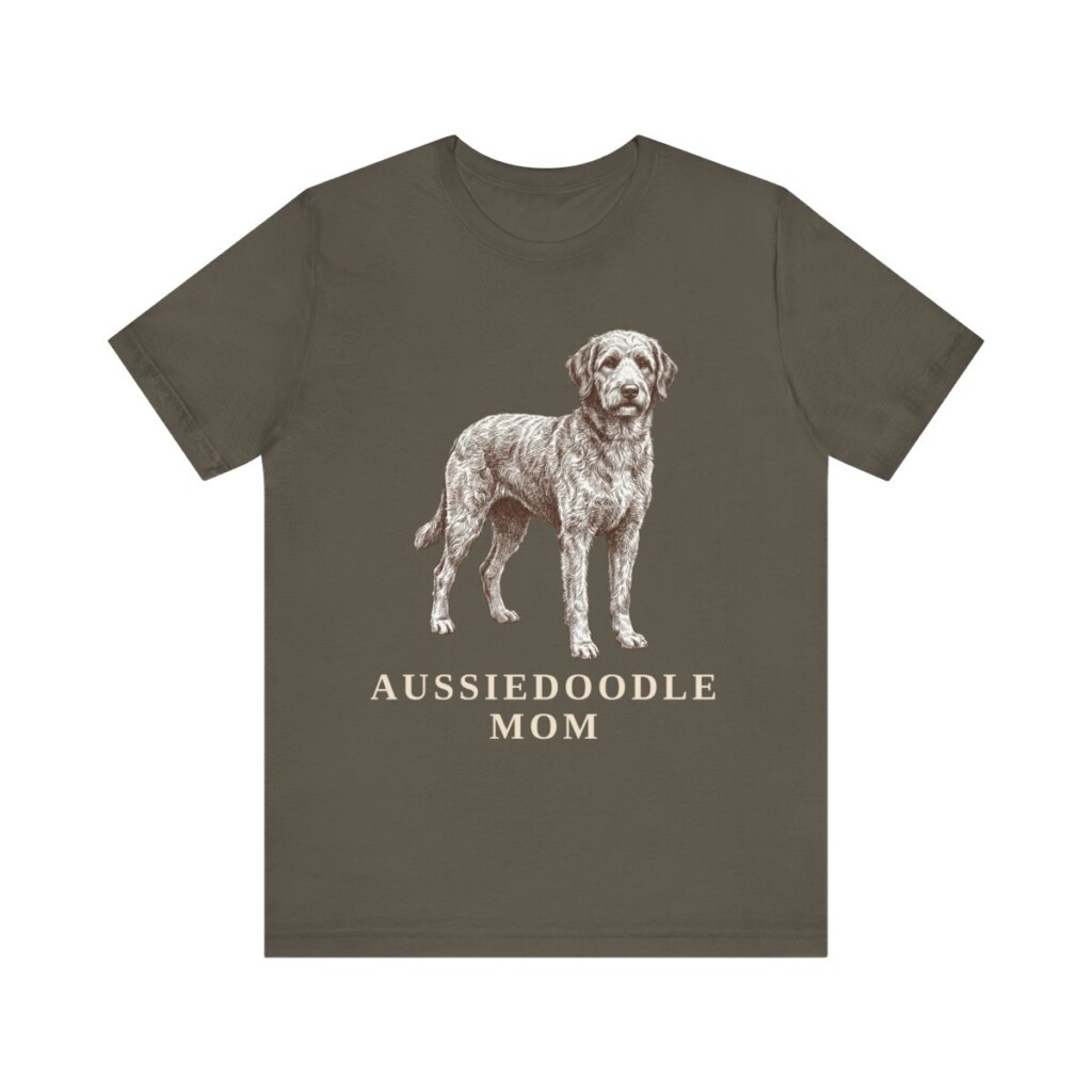 Aussiedoodle Mom Shirt, Vintage Dog Sketch Tee, Dog Mom Gift