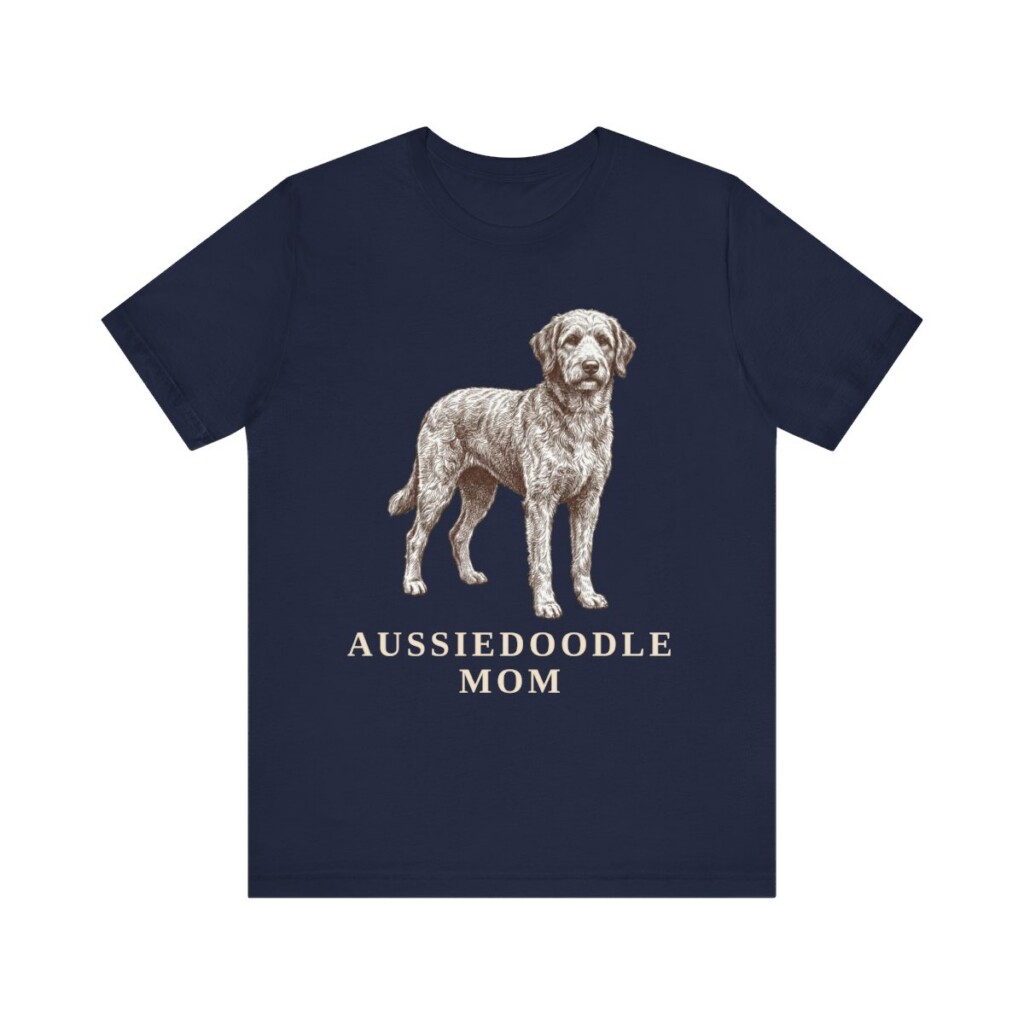 Aussiedoodle Mom Shirt, Vintage Dog Sketch Tee, Dog Mom Gift