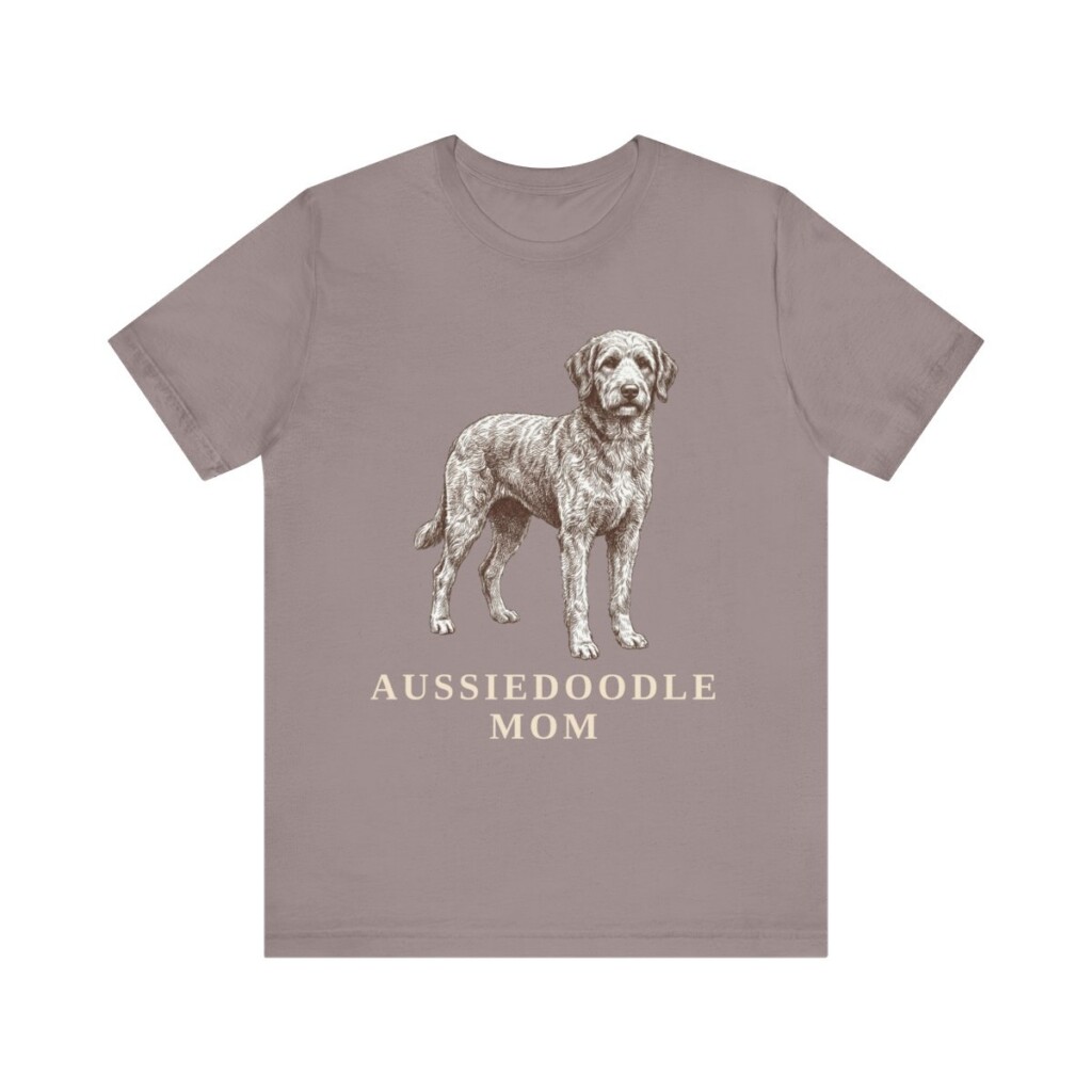 Aussiedoodle Mom Shirt, Vintage Dog Sketch Tee, Dog Mom Gift