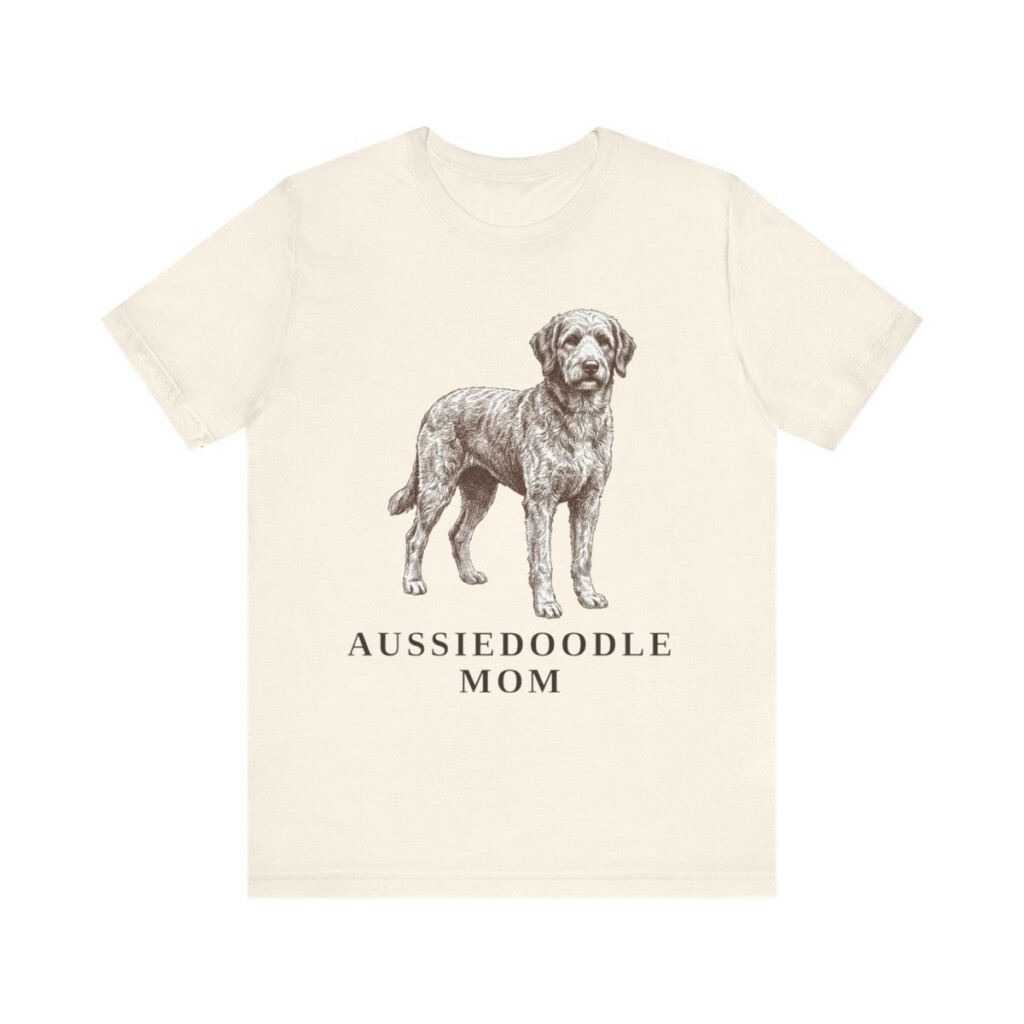 Aussiedoodle Mom Shirt, Vintage Dog Sketch Tee, Dog Mom Gift