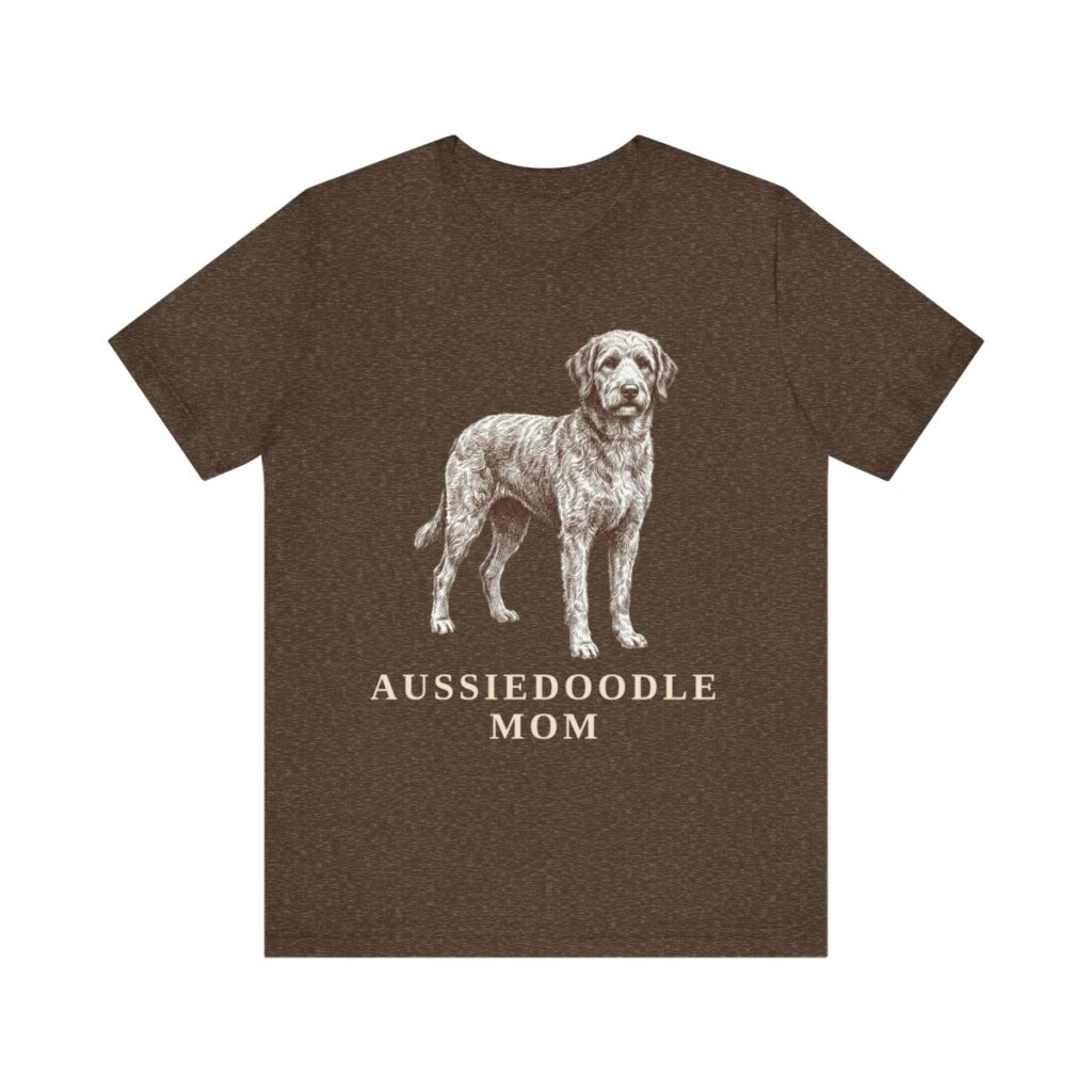 Aussiedoodle Mom Shirt, Vintage Dog Sketch Tee, Dog Mom Gift