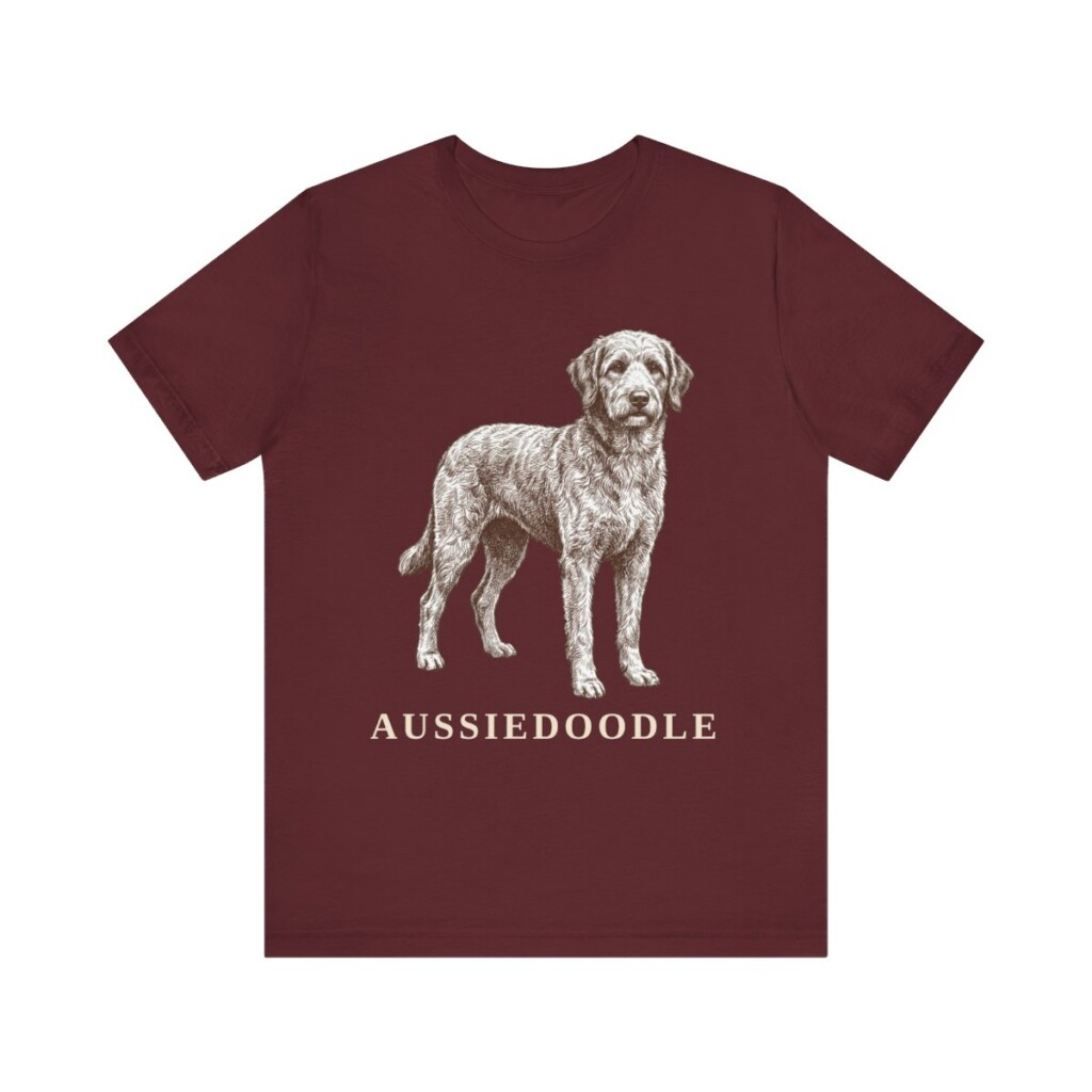 Aussiedoodle Lover Shirt, Vintage Dog Sketch Tee, Dog Lover Gift