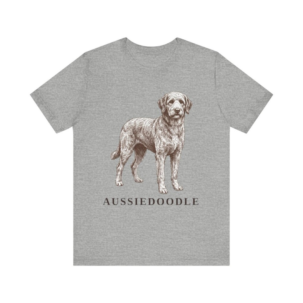 Aussiedoodle Lover Shirt, Vintage Dog Sketch Tee, Dog Lover Gift