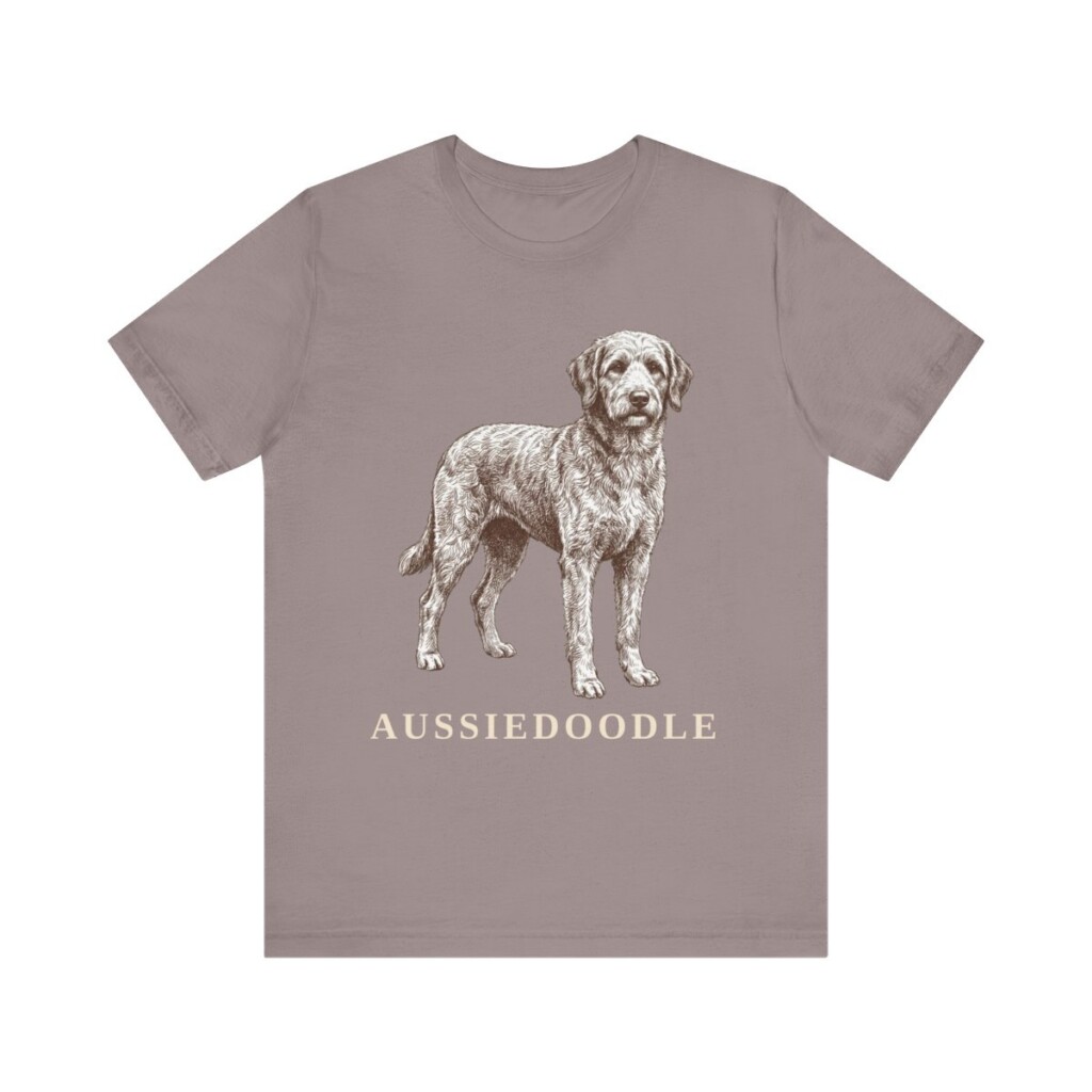 Aussiedoodle Lover Shirt, Vintage Dog Sketch Tee, Dog Lover Gift