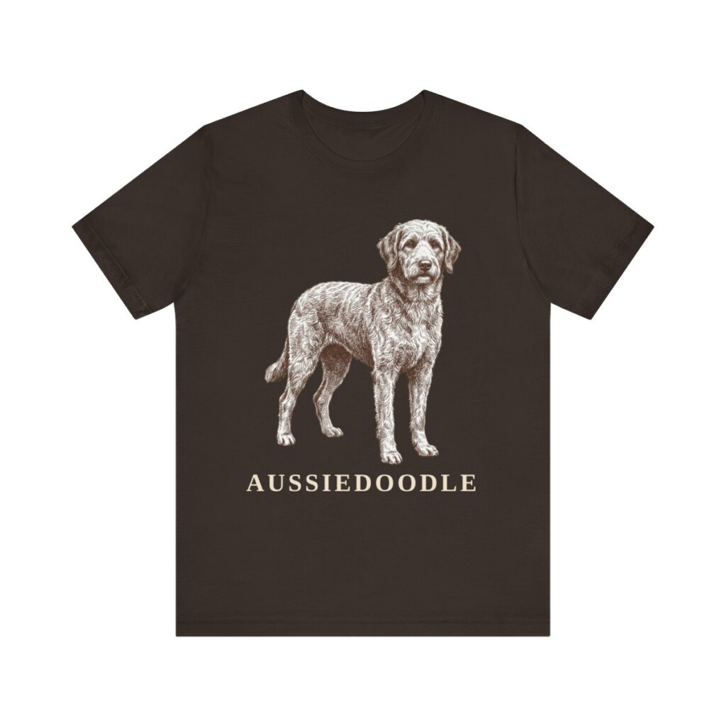 Aussiedoodle Lover Shirt, Vintage Dog Sketch Tee, Dog Lover Gift