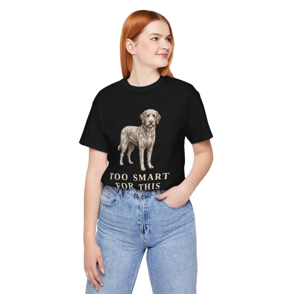 Aussiedoodle Humor Shirt, Vintage Dog Sketch Tee, Dog Humor Gift