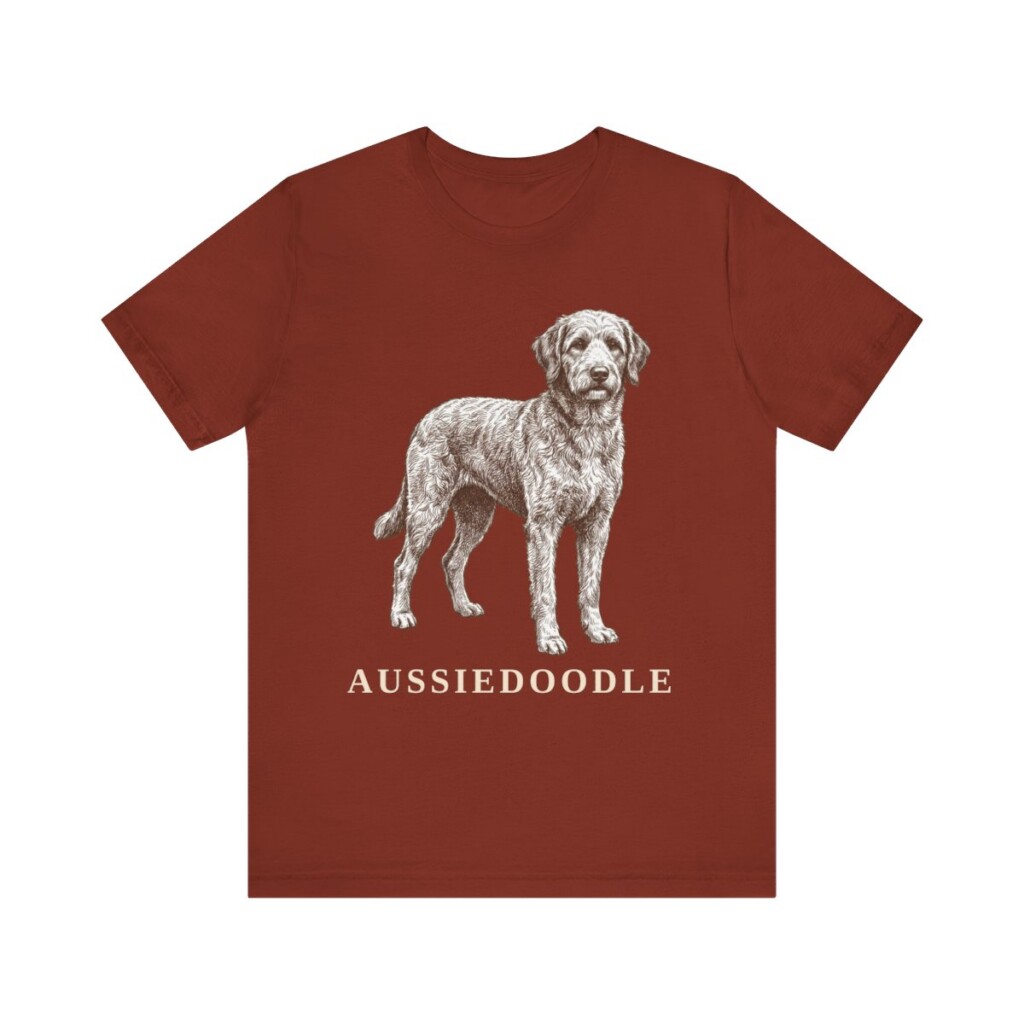 Aussiedoodle Lover Shirt, Vintage Dog Sketch Tee, Dog Lover Gift