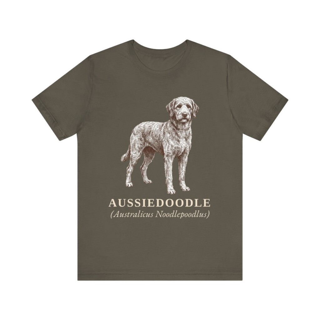 Aussiedoodle Latin Shirt, Vintage Dog Sketch Tee, Dog Latin Gift