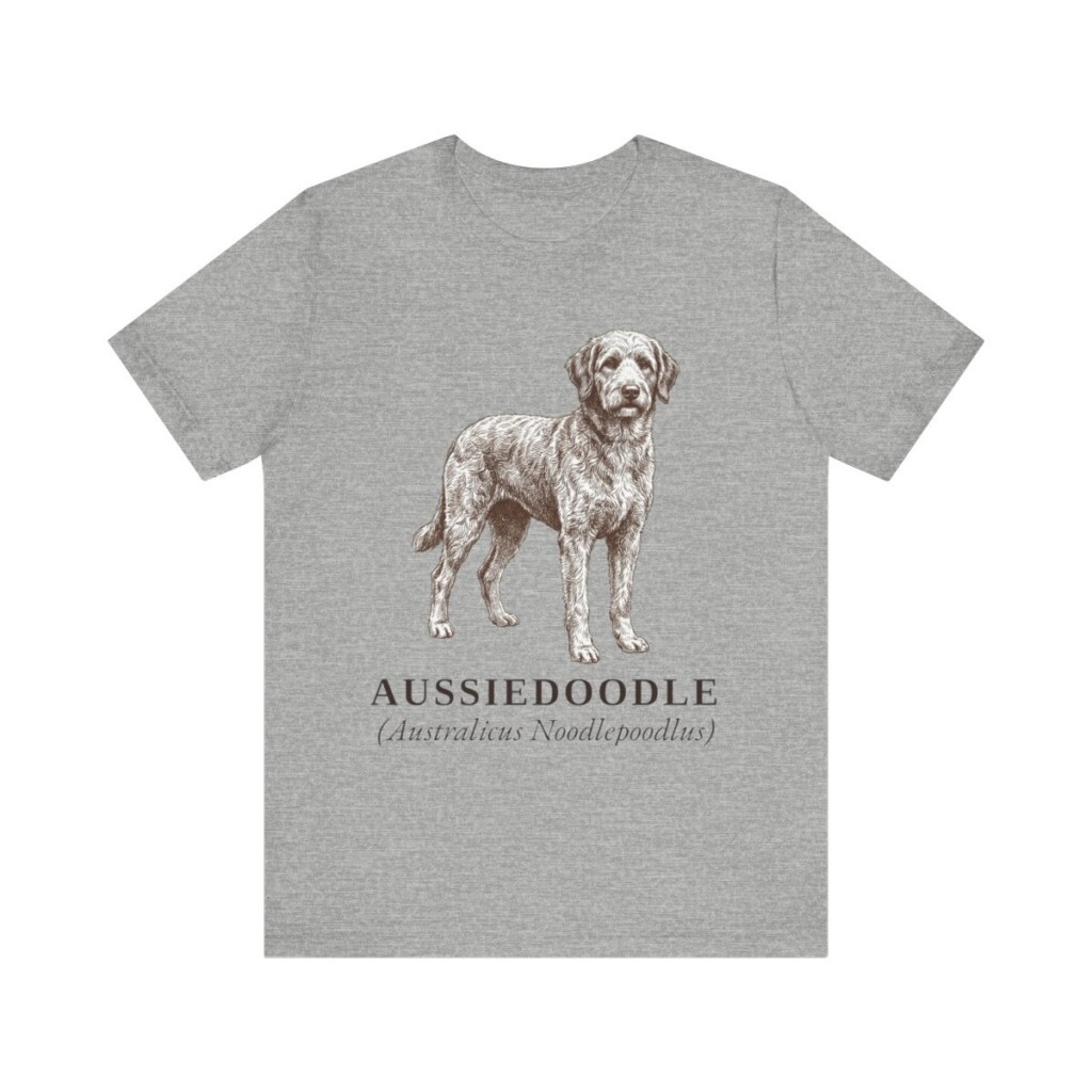 Aussiedoodle Latin Shirt, Vintage Dog Sketch Tee, Dog Latin Gift