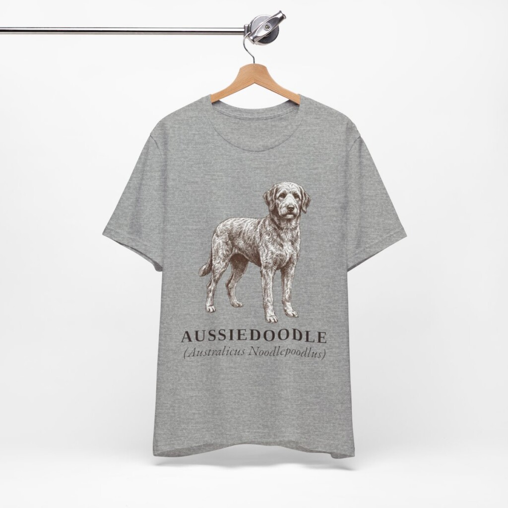 Aussiedoodle Latin Shirt, Vintage Dog Sketch Tee, Dog Latin Gift