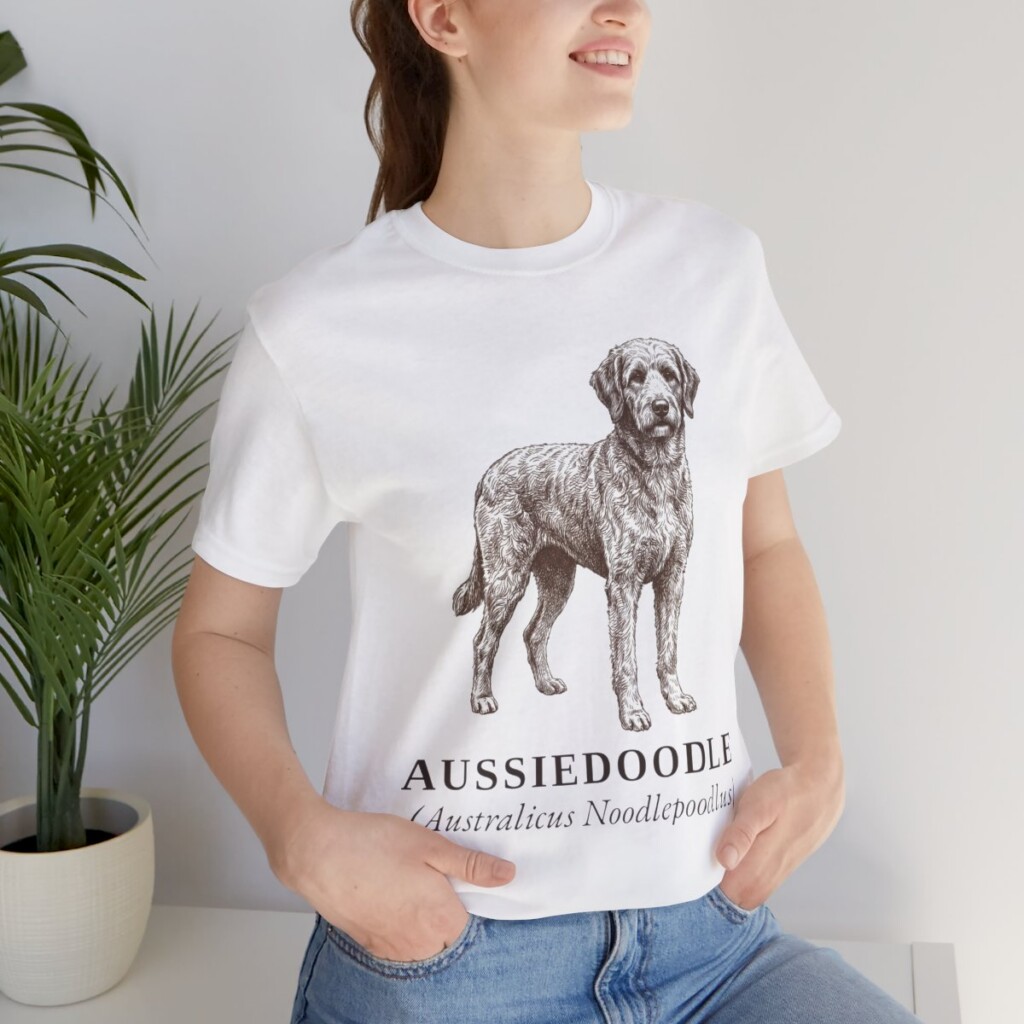 Aussiedoodle Latin Shirt, Vintage Dog Sketch Tee, Dog Latin Gift