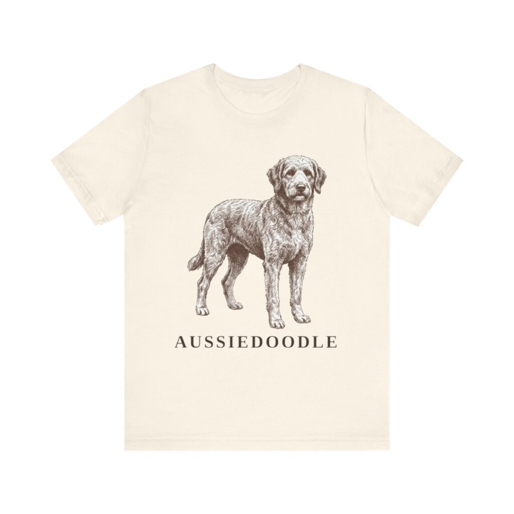 Aussiedoodle Lover Shirt, Vintage Dog Sketch Tee, Dog Lover Gift