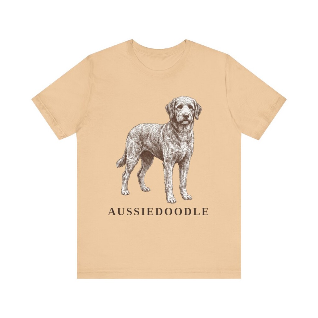 Aussiedoodle Lover Shirt, Vintage Dog Sketch Tee, Dog Lover Gift