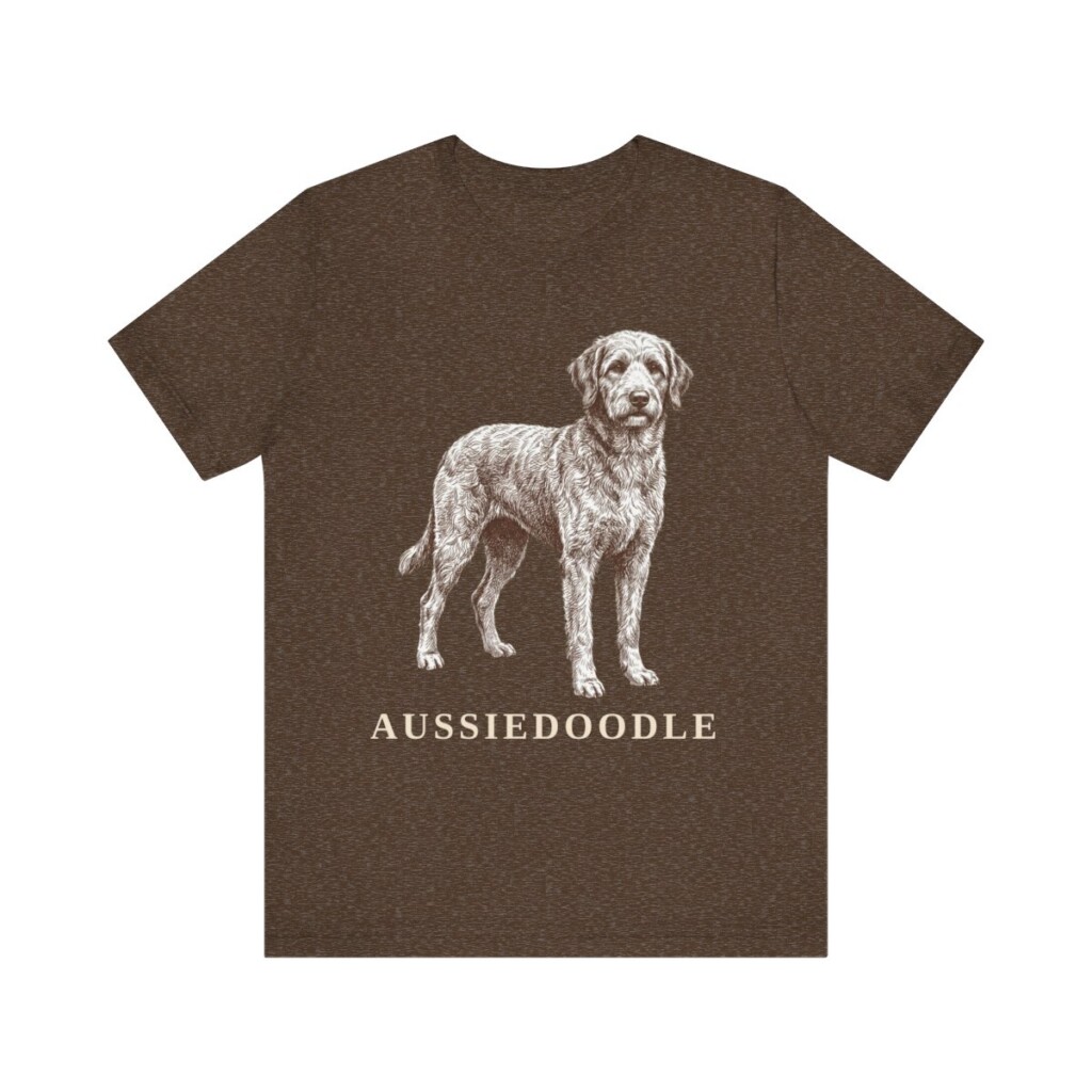 Aussiedoodle Lover Shirt, Vintage Dog Sketch Tee, Dog Lover Gift