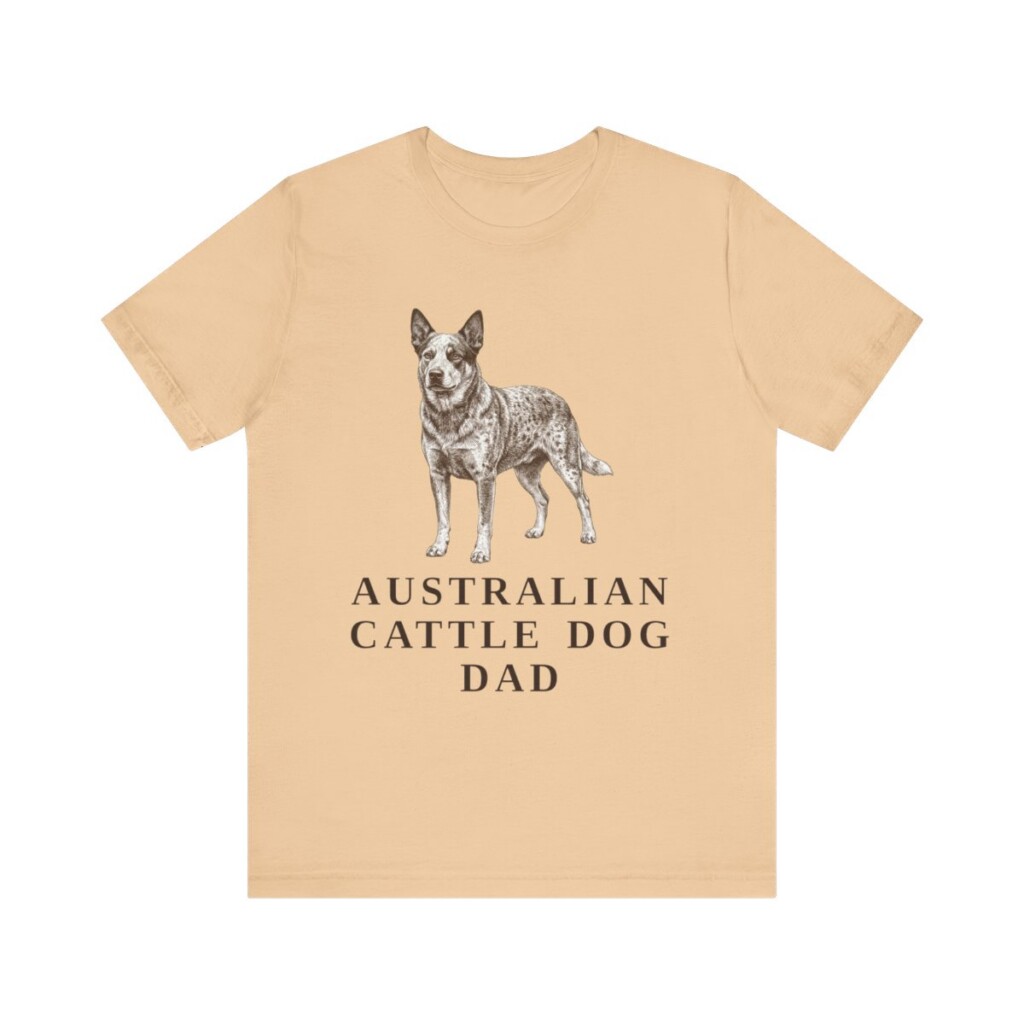 Australian Cattle Dog Dad Shirt, Vintage Dog Sketch Tee, Dog Dad Gift
