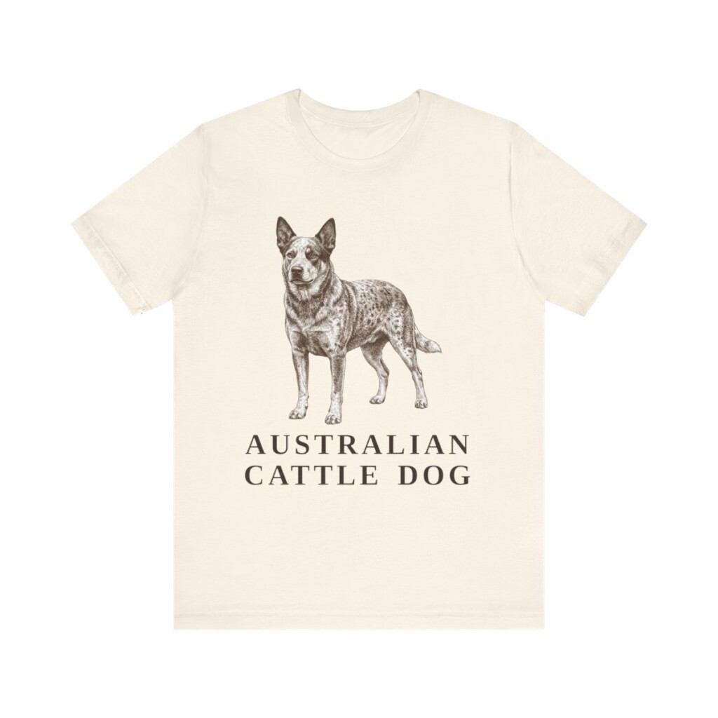 Australian Cattle Dog Lover Shirt, Vintage Dog Sketch Tee, Dog Lover Gift