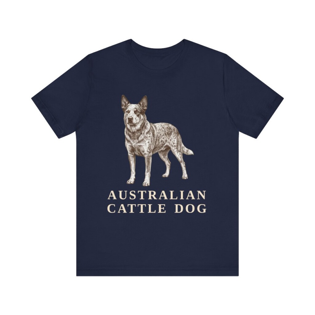 Australian Cattle Dog Lover Shirt, Vintage Dog Sketch Tee, Dog Lover Gift