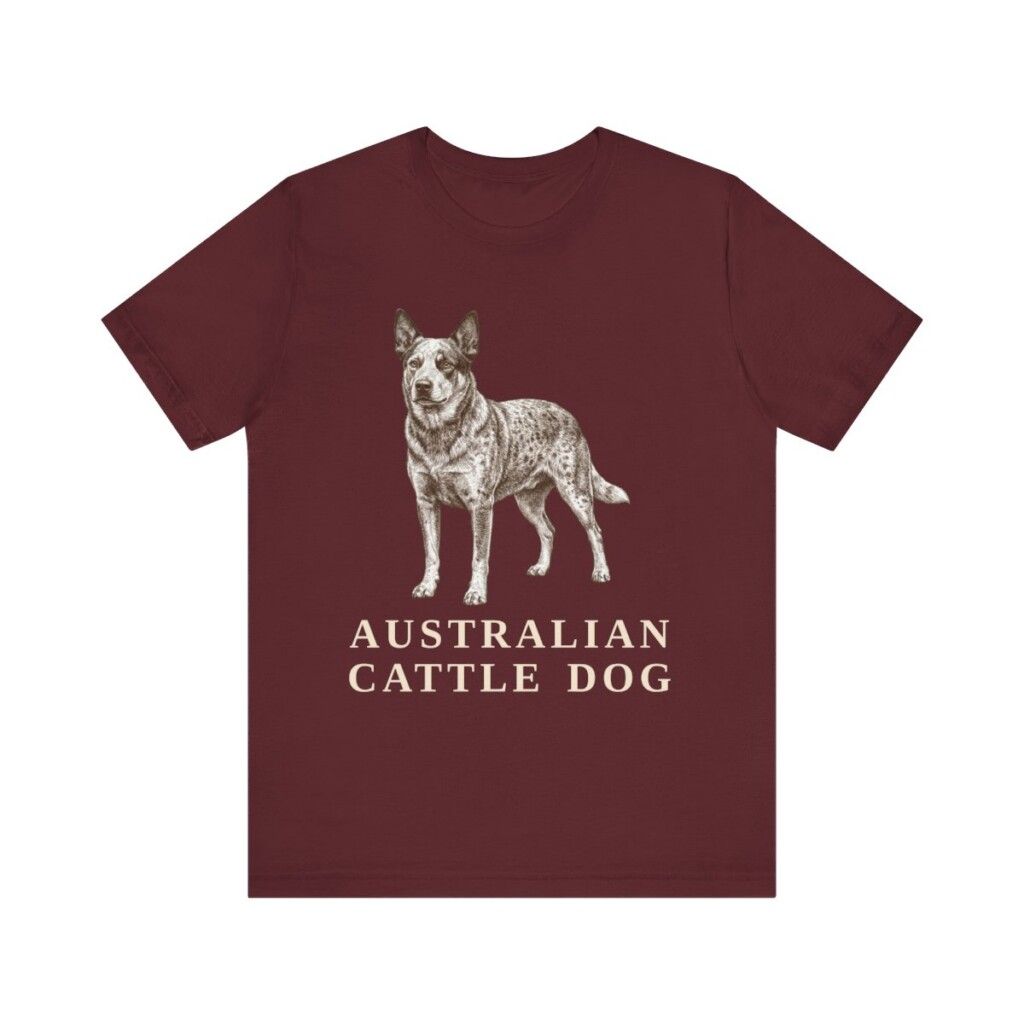 Australian Cattle Dog Lover Shirt, Vintage Dog Sketch Tee, Dog Lover Gift