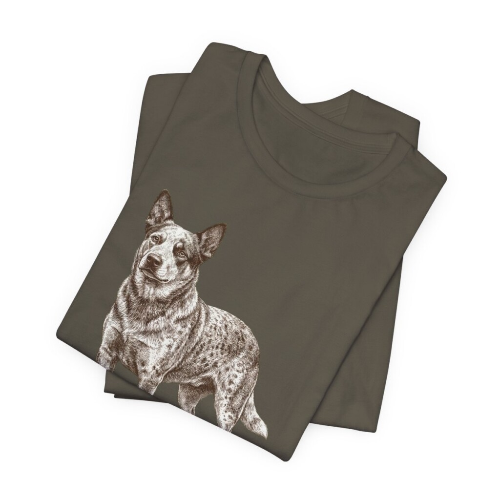 Australian Cattle Dog Lover Shirt, Vintage Dog Sketch Tee, Dog Lover Gift