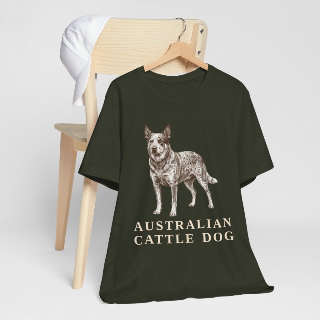 Australian Cattle Dog Lover Shirt, Vintage Dog Sketch Tee, Dog Lover Gift